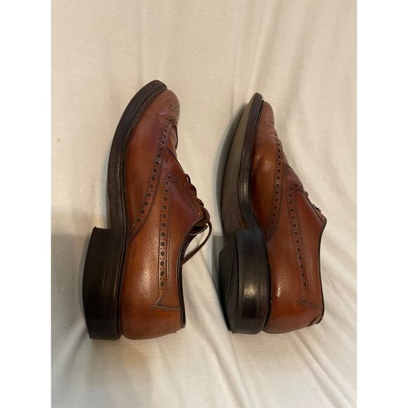 Allen Edmonds Mens Brogue Oxford Dress Shoes Size 7D Brown Leather - Picture 4 of 15